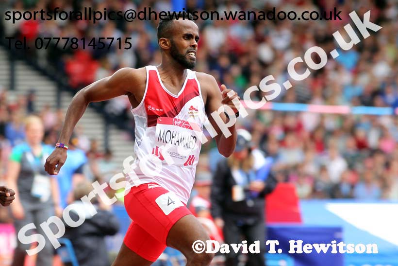 Mukhtar Mohammed (England) 800 metres heats at the Commonwealth Games, Glasgow. Photo: David T. Hewitson/Sports for All Pics